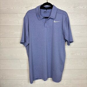 Nike Golf Dri-Fit Blue Stripe Polo Size XL Standard Fit